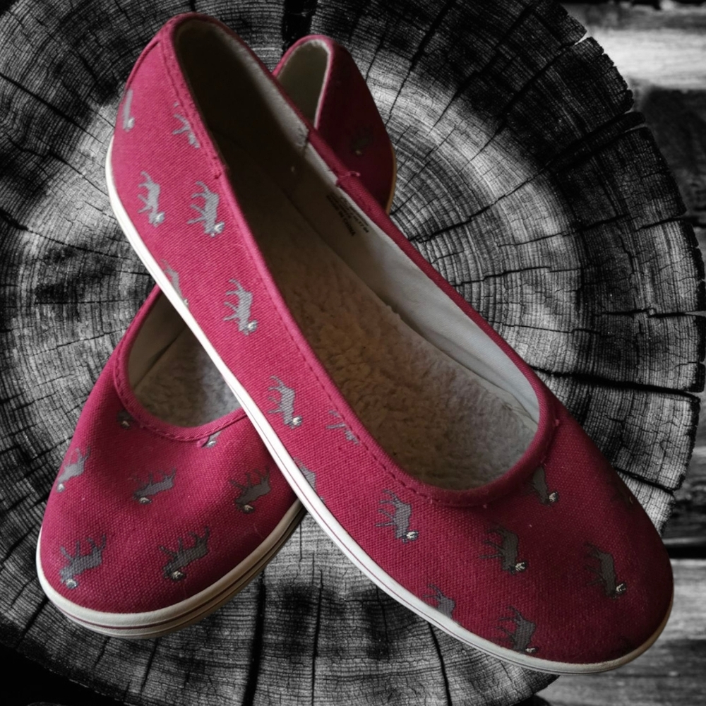 LL Bean Canvas Moose Slip-on Shoes